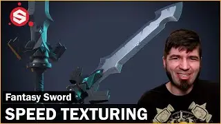 Substance Painter Timelapse Texturing - Stylized Fantasy Sword