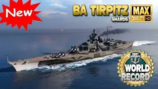 NEW battleship "BA Tirpitz" with a damage record on map Shards - World of Warships