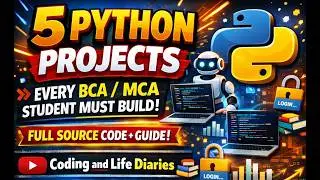 5 Python🔥Projects Every BCA/MCA Student Must Build |Full Source Code + Guide 