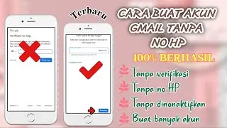 CARA MEMBUAT AKUN GMAIL TANPA VERIFIKASI NO HP || Mudah banget, 100% work