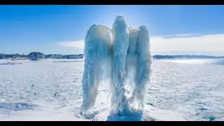 Ángel de hielo aparece en Lago Michigan - Estados Unidos ~ Effexo