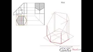 Engineering Drawing Tutorials/Sectional Pictorial with front and side view. (T 5.6)