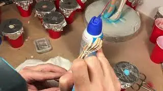 Barbie Anatomy sculpture painting process