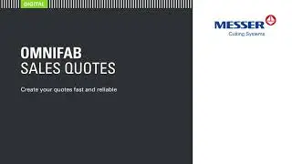OmniFab Sales Quotes - Create your quotes fast and reliable