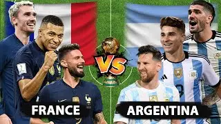 FRANCE vs ARGENTINA Messi - Giroud - Alvarez - Mbappe - De Paul - Griezmann