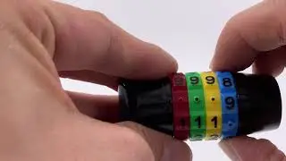 Bosvision BV-8861 combination padlock (4-color dials), reset combination code (with subtitles)