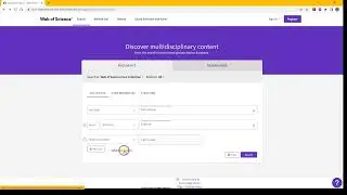 Getting started searching Web of Science