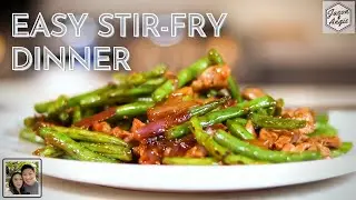 Quick and Easy Chinese Dinner | Stir-Fry Pork and Green Beans with Chinese Cured Duck (laap aap)
