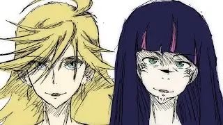 panty and stocking x jujutsu kaisen fan animation