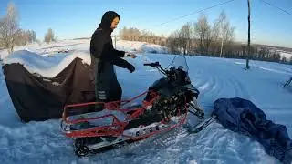 Завожу снегоход IRBIS SF200L в мороз -28