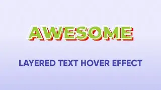 Layered Text Hover Effect using HTML & CSS