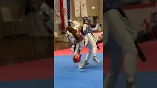 Taekwondo girl facekicks (helmet out)
