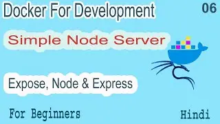 Docker For Development Creating Simple Node js Server Part-06 | Express Js Container | Expose