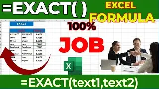 How to Use Exact Formula in Excel ? | Exact formula in Hindi | Formula in Excel