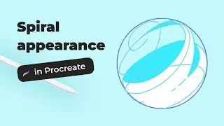 Frame-by-frame animation of a ball's spiraling appearance [Procreate]