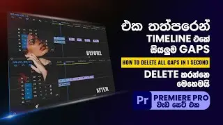How to Delete All Gaps in One Second Using Premiere Pro 2021 | Sinhala | Easy Way