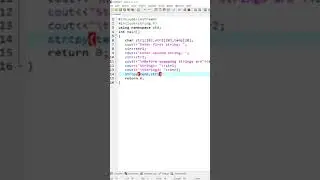 C++ program to swap two strings
