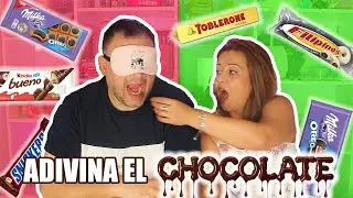 Adivina el CHOCOLATE challenge ! A ciegas ! Blindfolded chocolate food challenge !