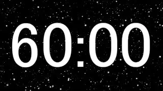 60 Minute （1hour） Countdown Timer with alarm, without music [for work/study]