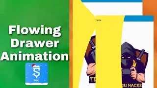 Flowing Drawer- Liquid Swipe Drawer animation in sketchware 
