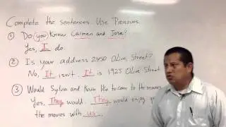 Completa las siguientes preguntas en el Inglés