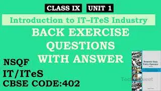 Class IX IT 402 UNIT 1 Question Answers | Introduction to IT-ITeS Industry