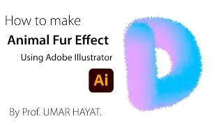 How To Apply Animal Fur Effect On Text Or Shape in Illustrator.