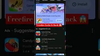 Freefire India is Back🔥 | Install on 5 September. 😱 