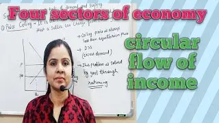 economics class 12 | four sectors of economy | circular flow of income| real flow | monetary flow |