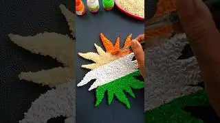 🌞 Sun Craft With Rice || 🇮🇳 Tricolour Rice Craft #short #youtubeshorts #trending