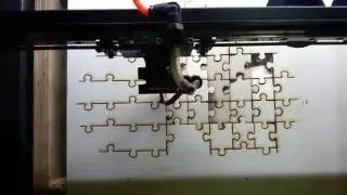 Wooden puzzle laser cutting