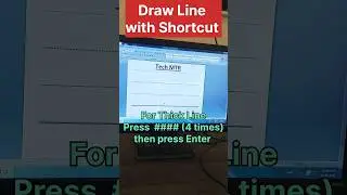 😱🔥Shortcut key to draw line in MS Word #shortvideo #shorts #ytshorts #youtubeshorts#msword