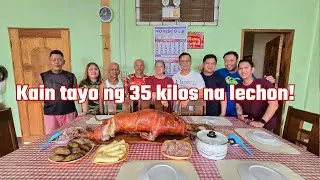 Magluto ng Lechon Baboy na 35 Kilos sa Mahangin na Panahon