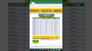 LOOKUP DOUBLE CRITERIA IN EXCEL WITH INDEX MATCH AND ARRAY FORMULA