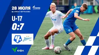 Обзор игры. ЮФЛ-2 «Чертаново» U-17 – «Зенит» U-17