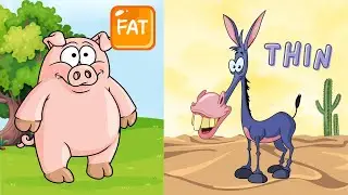 Learn ENGLISH for KIDS 👶 | 10 PRESCHOOL OPPOSITE WORDS (Part 2) for TODDLERS and KINDERGARTEN