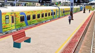 Train High Speed Crossing Railway Station | BUMPY RAILROAD Train Simulator | Railwork |MSTS Gameplay