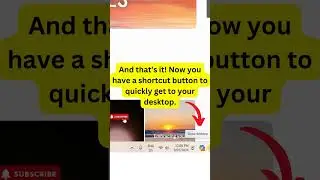 Add a desktop short cut to your taskbar