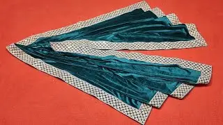 कैसे बनाएं डिज़ाइनर Velvet Shawl/ How To Make Your Own Customised Velvet Shawl/PartyWear Dupatta DIY