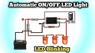 How to Make Automatic ON/OFF LED Light At Home Using 817 Optocoupler//LED Blinking
