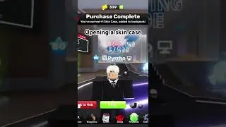 Opening a skin case in Roblox Rivals 