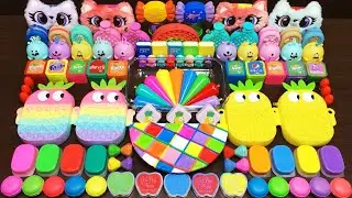 INTERESTING WITH CLAY PIPING BAG & RAINBOW ! Mixing Random Things Into Slime 