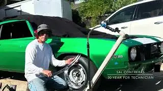 Paintless Dent Repair on original lacquer paint for this time capsule 1969 Chevy Camaro.