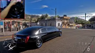 LEMOSIN CADILLAC LEMOUSINE - FORZA HORIZON 5 | STEERING WHEEL GAMEPLAY