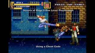 Streets of Rage 2 One Level Playthrough using a MegaDrive Cheat Code :D 