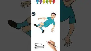 Как Нарисовать Футболиста #shorts #какнарисовать #Футболиста #рисование #рисовать  #speedpaint