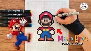 Como pintar a MARIO BROS en PIXEL ART – Tutorial paso a paso 