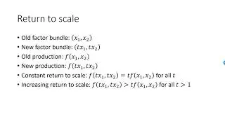 Long run, short run and return to scale