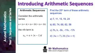 Arithmetic Sequences | Mr Mathematics