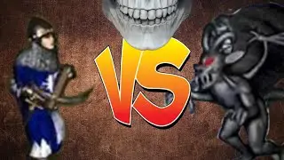 Heroes of Might and Magic III. Marksman VS Obsidian gargoyle